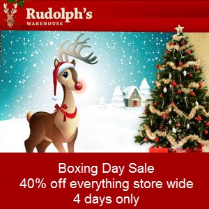 Rudolphs Warehouse !! Boxing Day Sale
