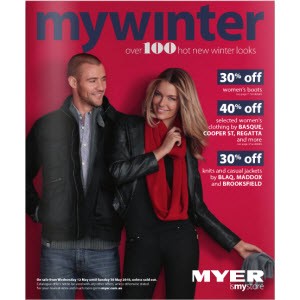 Myer Winter Savings Catalogue out now