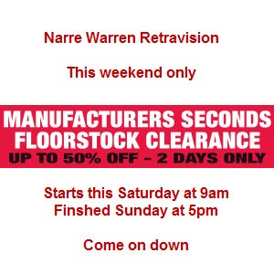 Manufacturers Seconds Floorstock Clearance