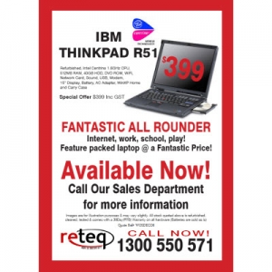 Laptop For $399inc GST