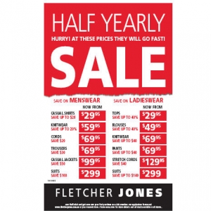 **FLETCHER JONES HALF YEARLY SALE**